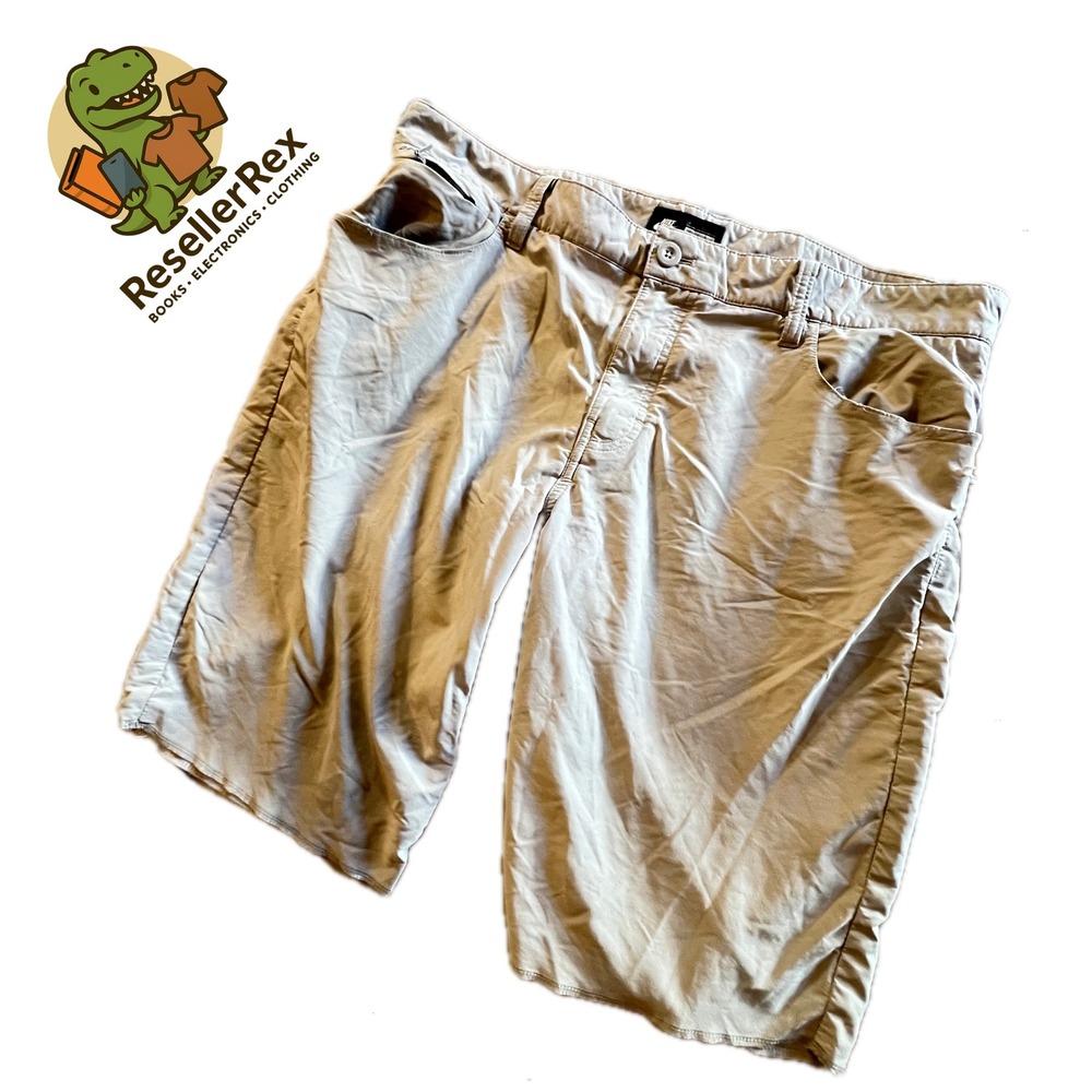 Nike SB Dri Fit Mens Beige Chino Shorts Size 36 Flat Front Casual